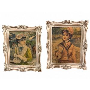 Vintage Huldah Framed Prints Set of 2 Tavern on the Green Shabby Chic French Art